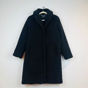 J. Crew Black Teddy Sherpa Coat Black Size XS